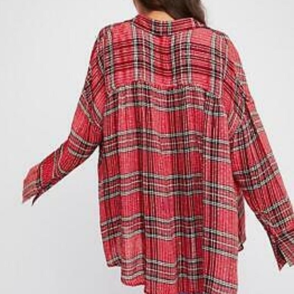 Free people red fearless love ❤️ tunic pull over - Picture 3 of 8